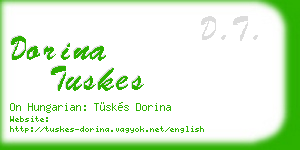 dorina tuskes business card